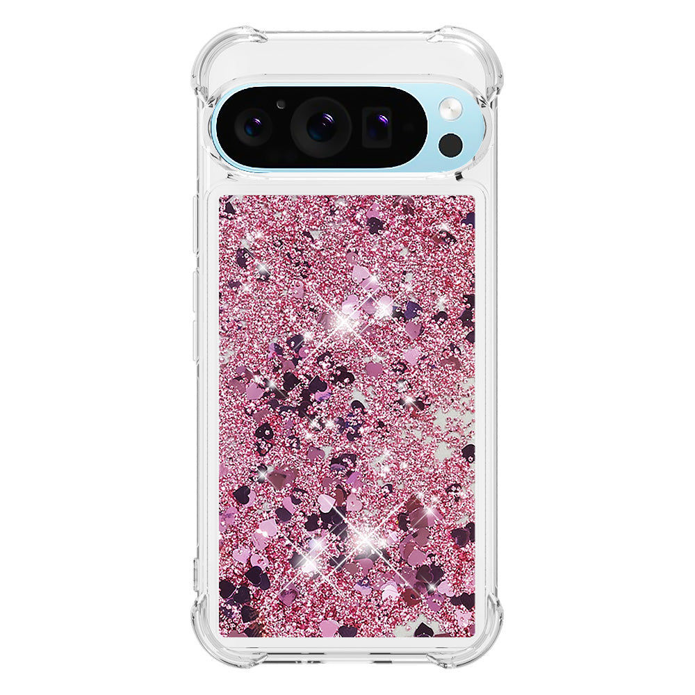 YB Quicksand Series-1 For Google Pixel 9 Case Sequins Liquid Protective TPU Phone Cover
