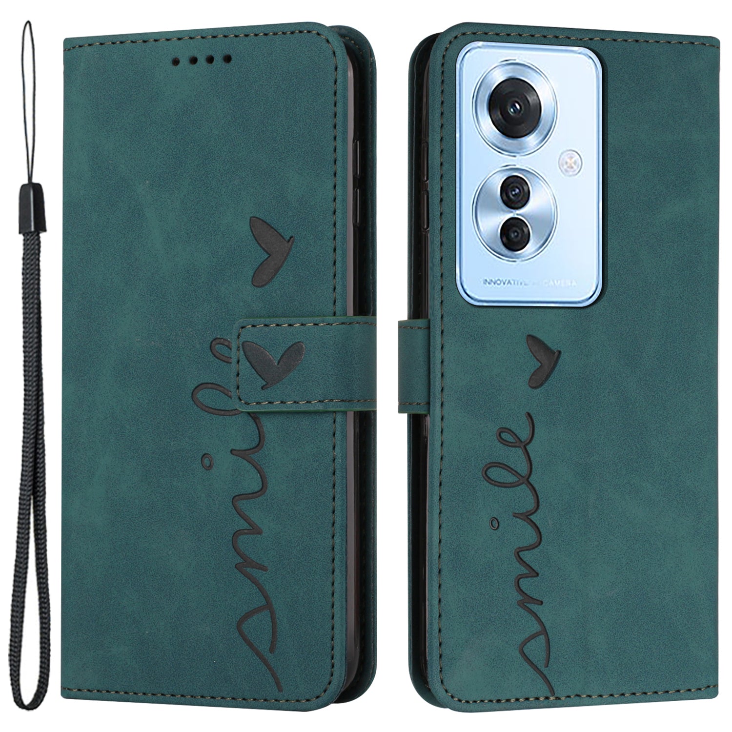 For Oppo Reno11 F 5G / F25 Pro 5G Case Imprinted Love Heart Leather Stand Phone Cover