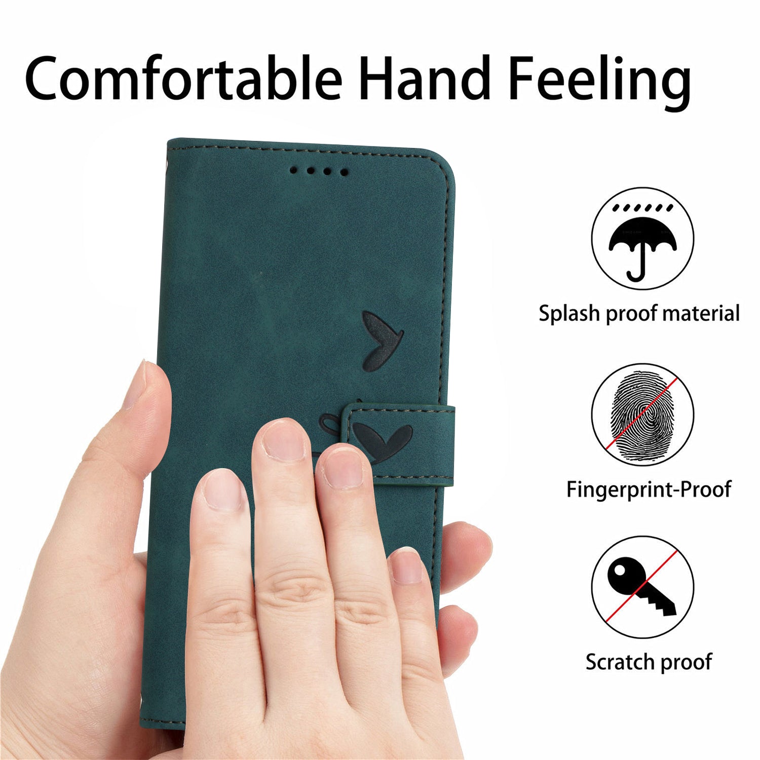 For Oppo Reno11 F 5G / F25 Pro 5G Case Imprinted Love Heart Leather Stand Phone Cover