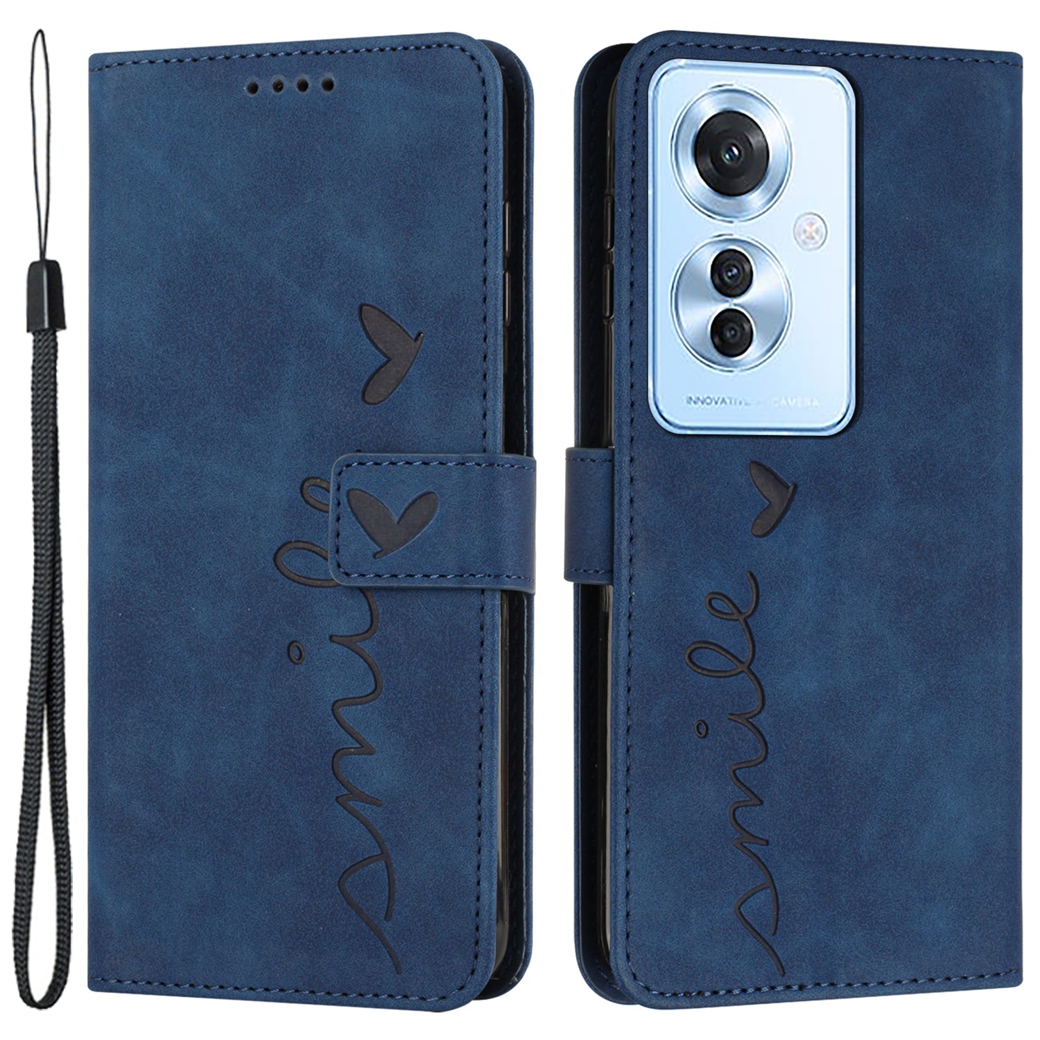 For Oppo Reno11 F 5G / F25 Pro 5G Case Imprinted Love Heart Leather Stand Phone Cover