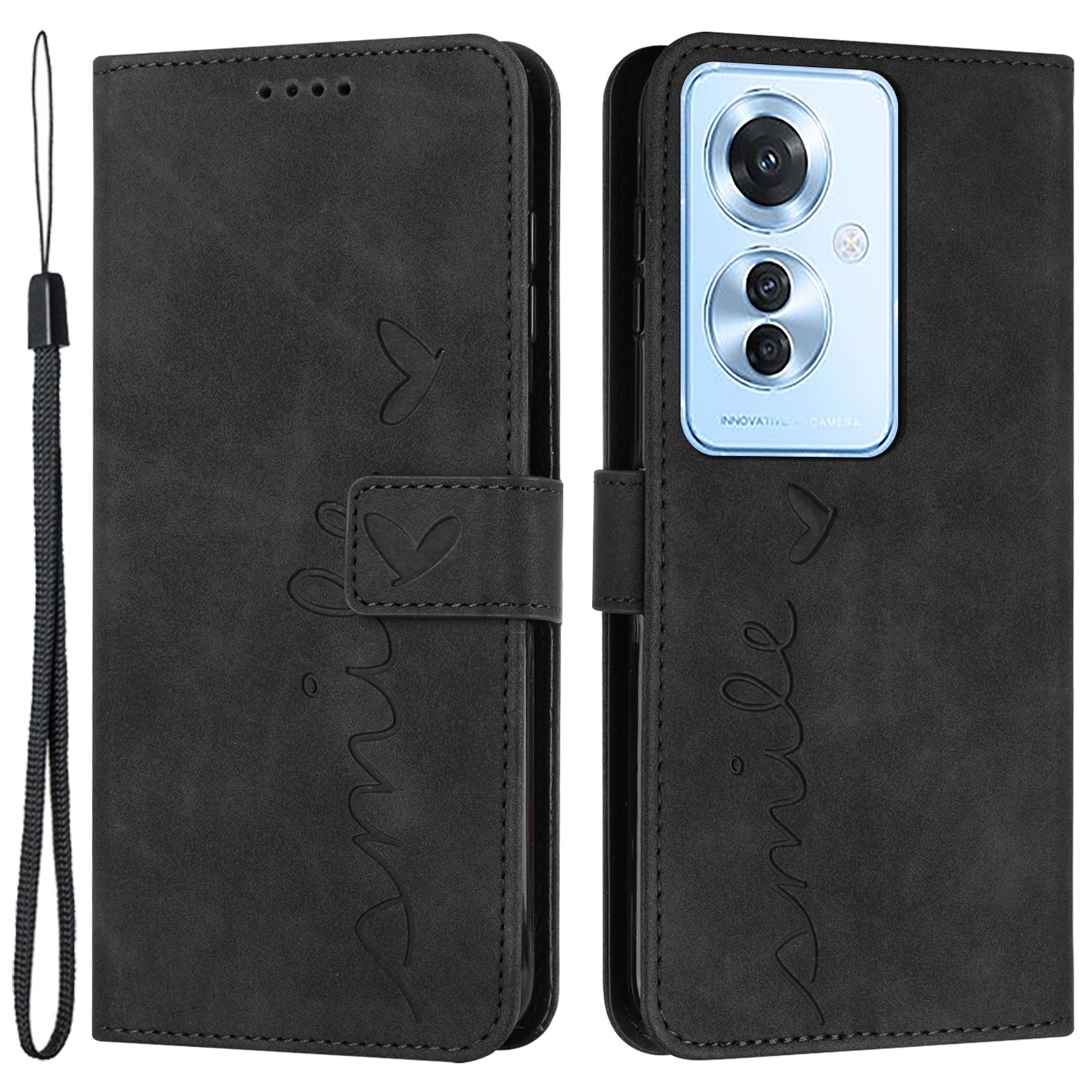 For Oppo Reno11 F 5G / F25 Pro 5G Case Imprinted Love Heart Leather Stand Phone Cover