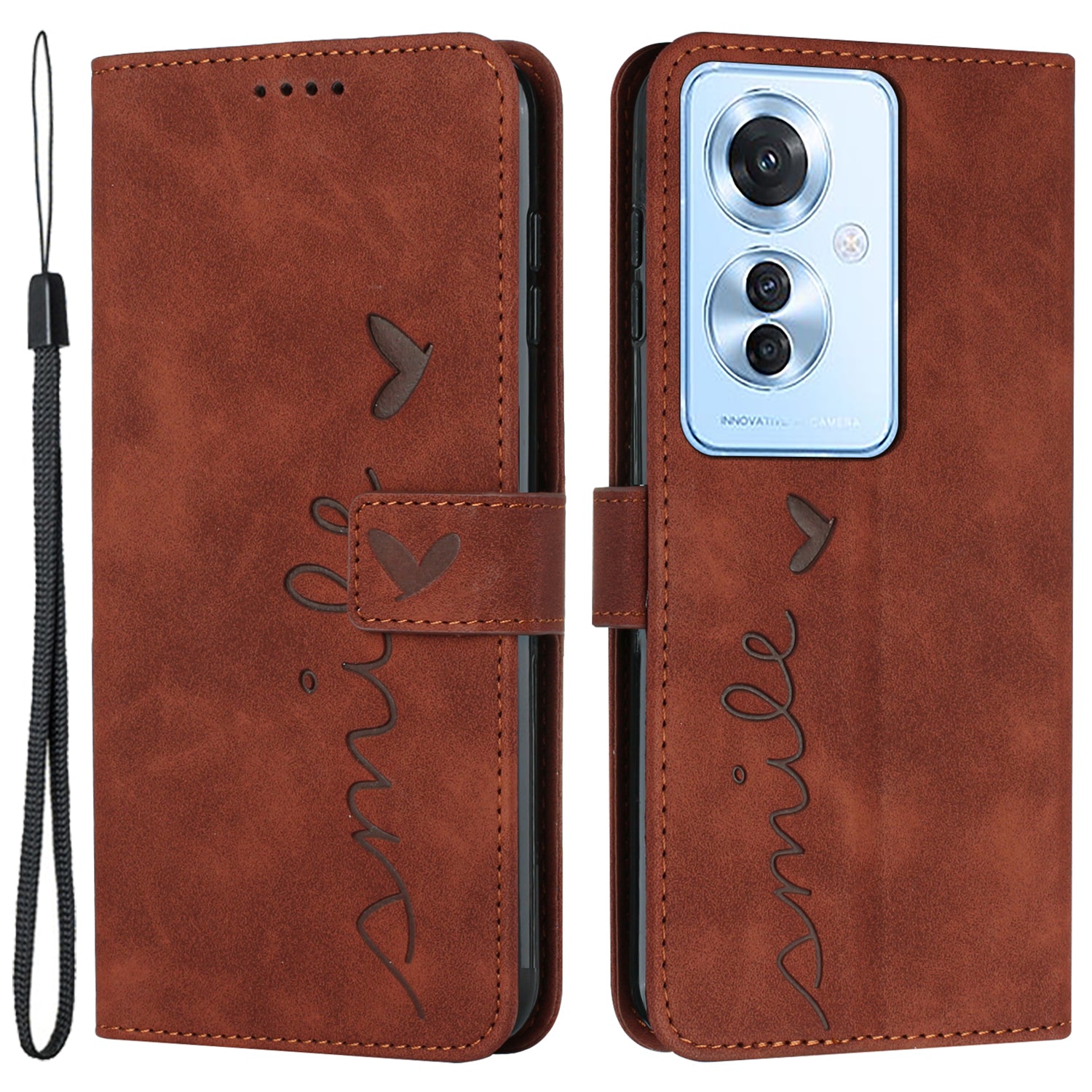 For Oppo Reno11 F 5G / F25 Pro 5G Case Imprinted Love Heart Leather Stand Phone Cover