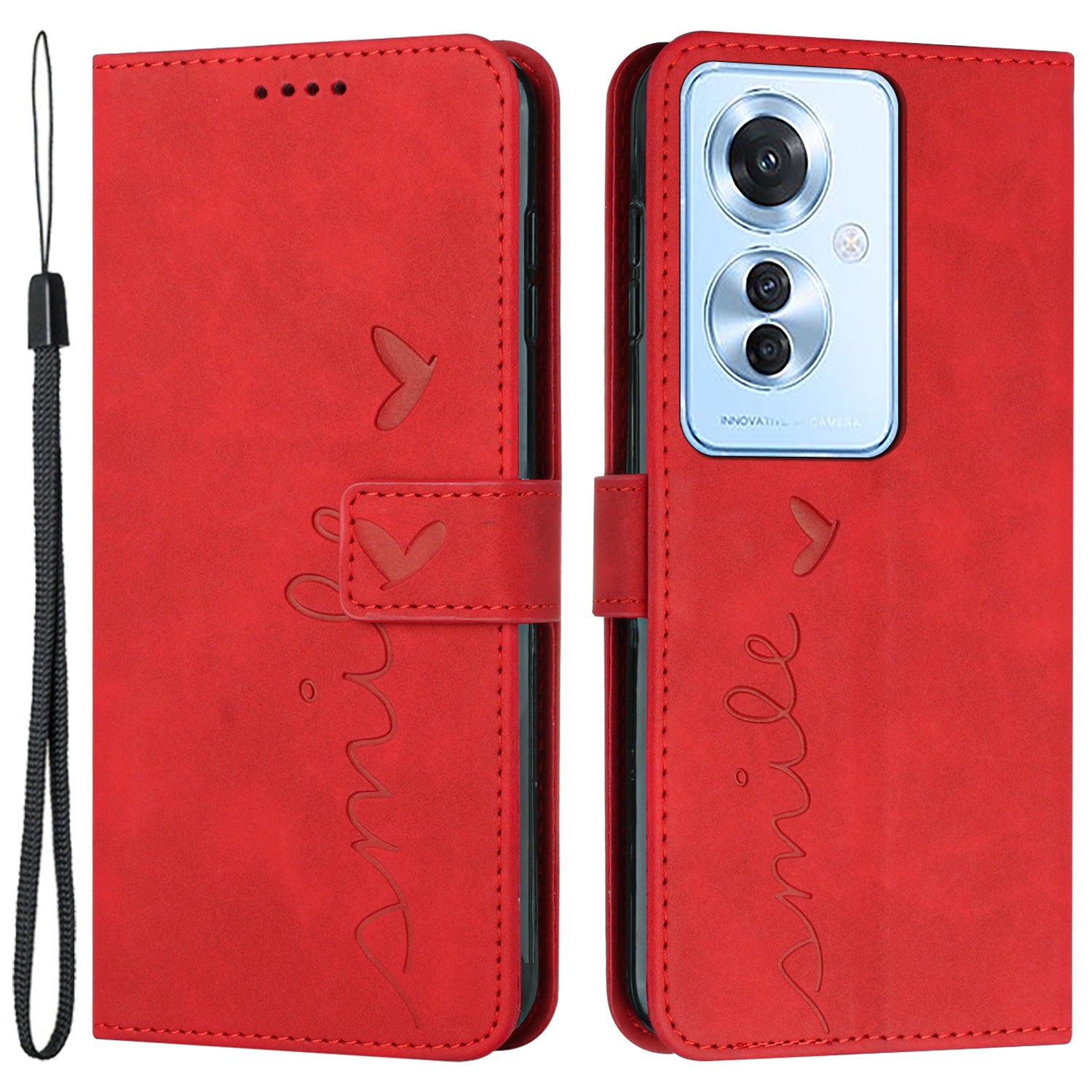 For Oppo Reno11 F 5G / F25 Pro 5G Case Imprinted Love Heart Leather Stand Phone Cover