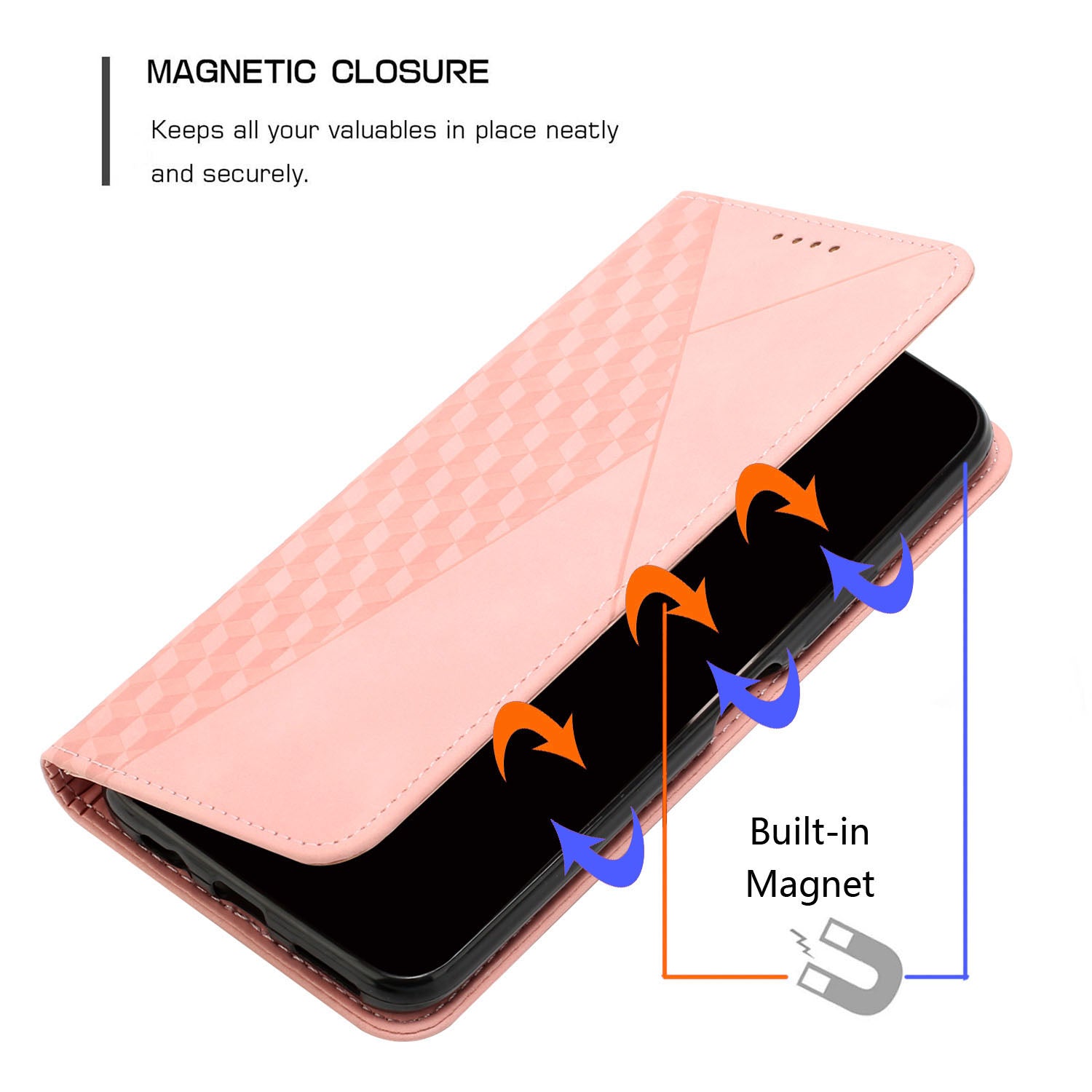For Oppo A59 5G / A2m 5G Wallet Case Rhombus PU Leather Folio Phone Cover