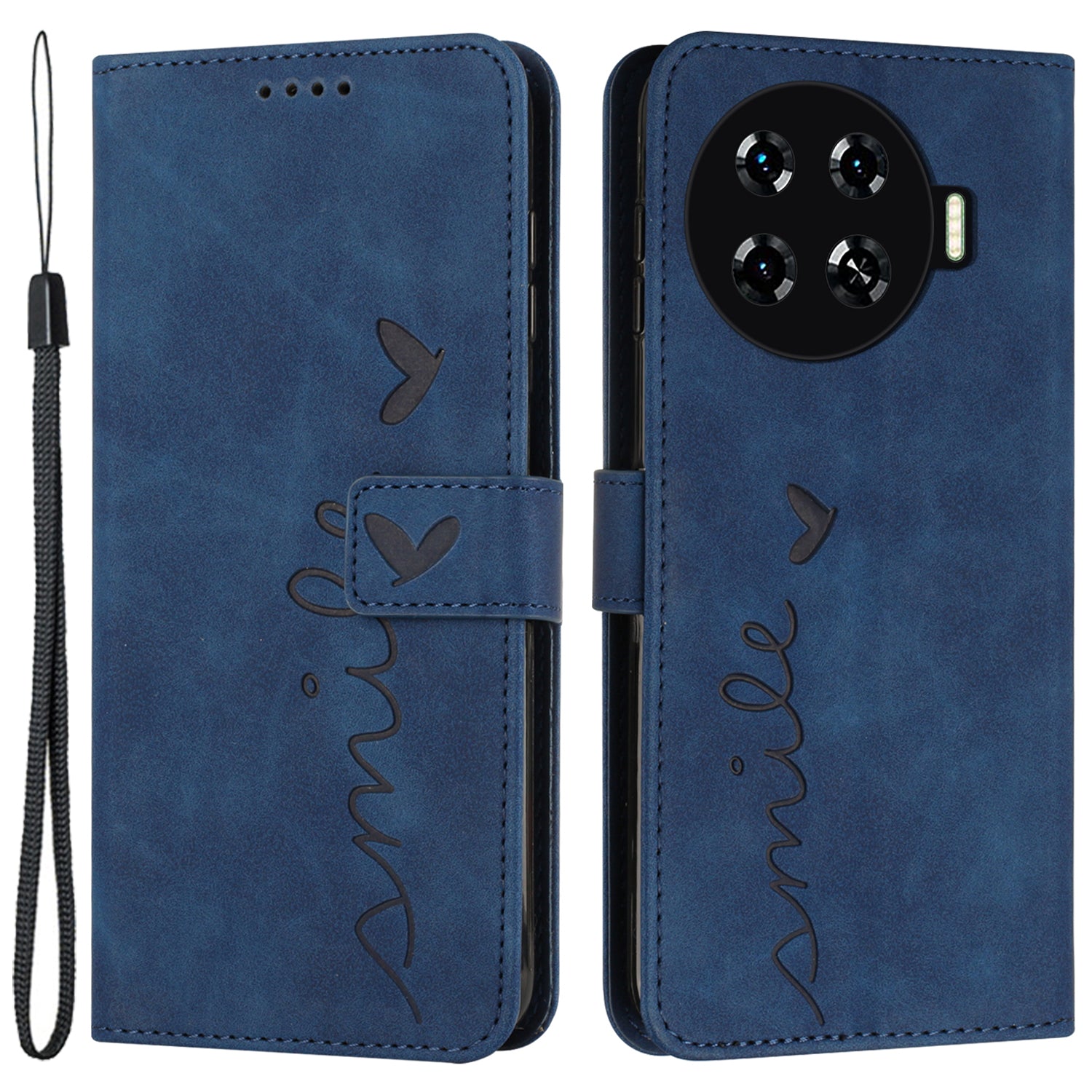 For Transsion Tecno Spark 20 Pro+ Case Skin-touch Leather Love Heart Phone Cover with Magnetic Closure