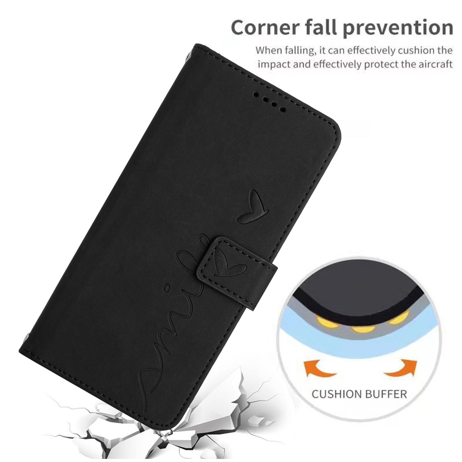 For Transsion itel P55 5G P661N Case Heart Pattern PU Leather Shockproof TPU Flip Phone Cover