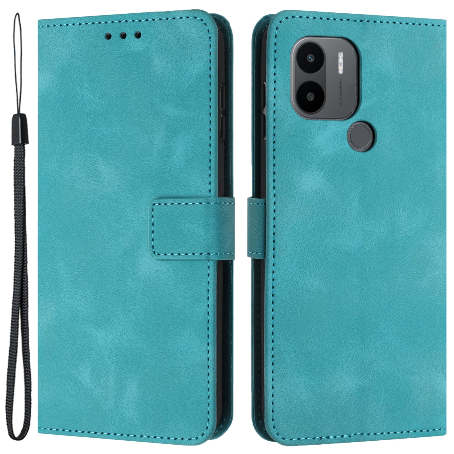 For Xiaomi Redmi A1+ 4G / A2+ 4G / Poco C50 4G Case Skin Feel Leather Wallet Phone Cover