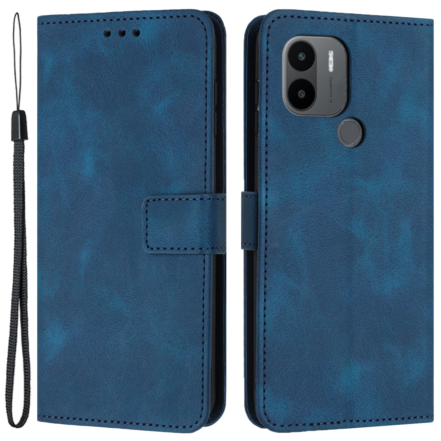 For Xiaomi Redmi A1+ 4G / A2+ 4G / Poco C50 4G Case Skin Feel Leather Wallet Phone Cover