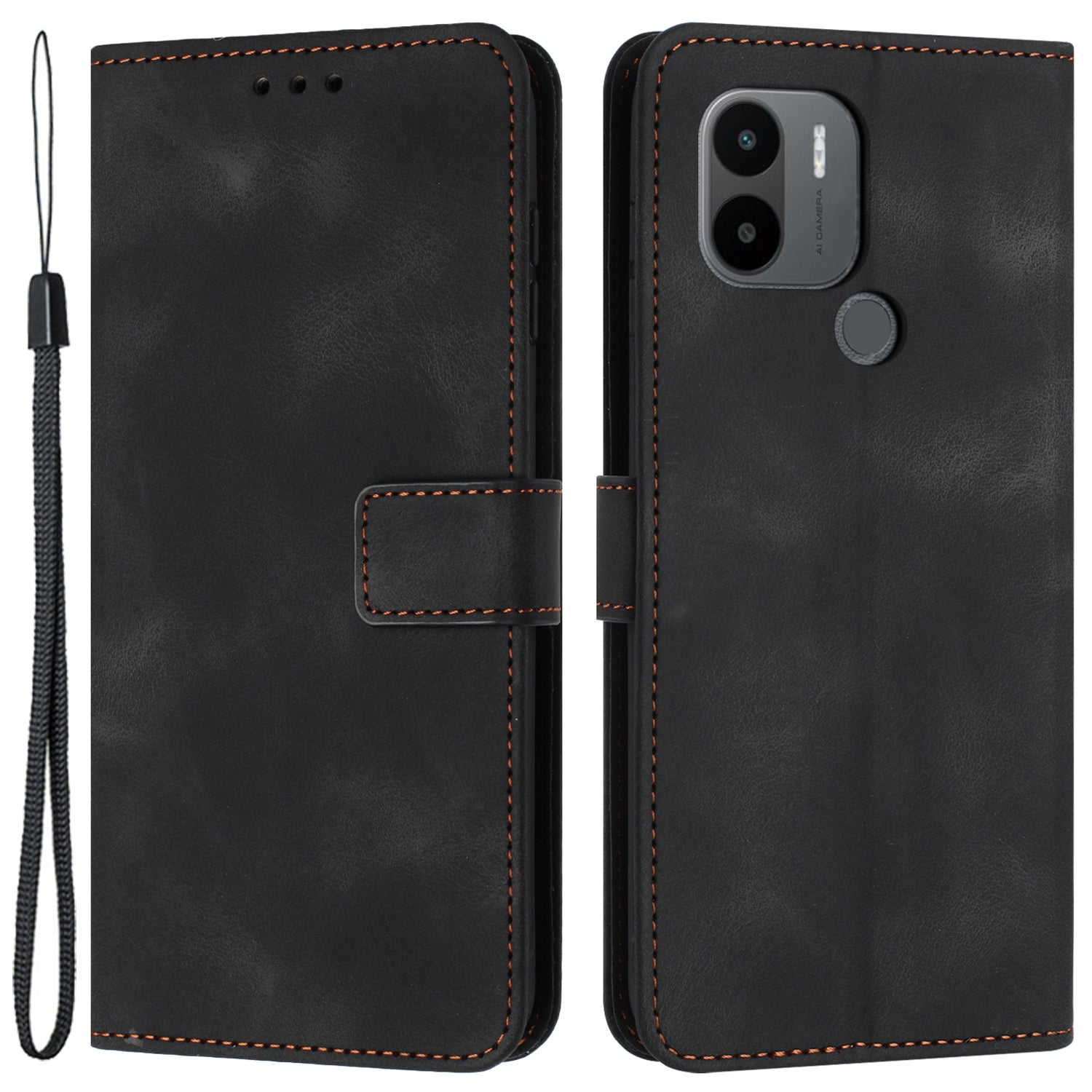 For Xiaomi Redmi A1+ 4G / A2+ 4G / Poco C50 4G Case Skin Feel Leather Wallet Phone Cover
