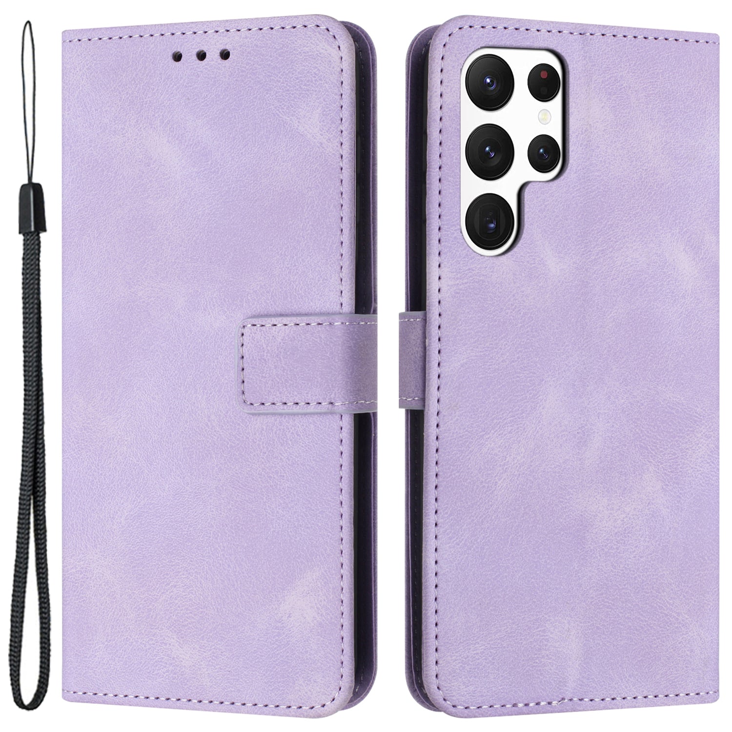 For Samsung Galaxy S23 Ultra Case Wallet PU Leather Skin Touch Feeling Phone Cover