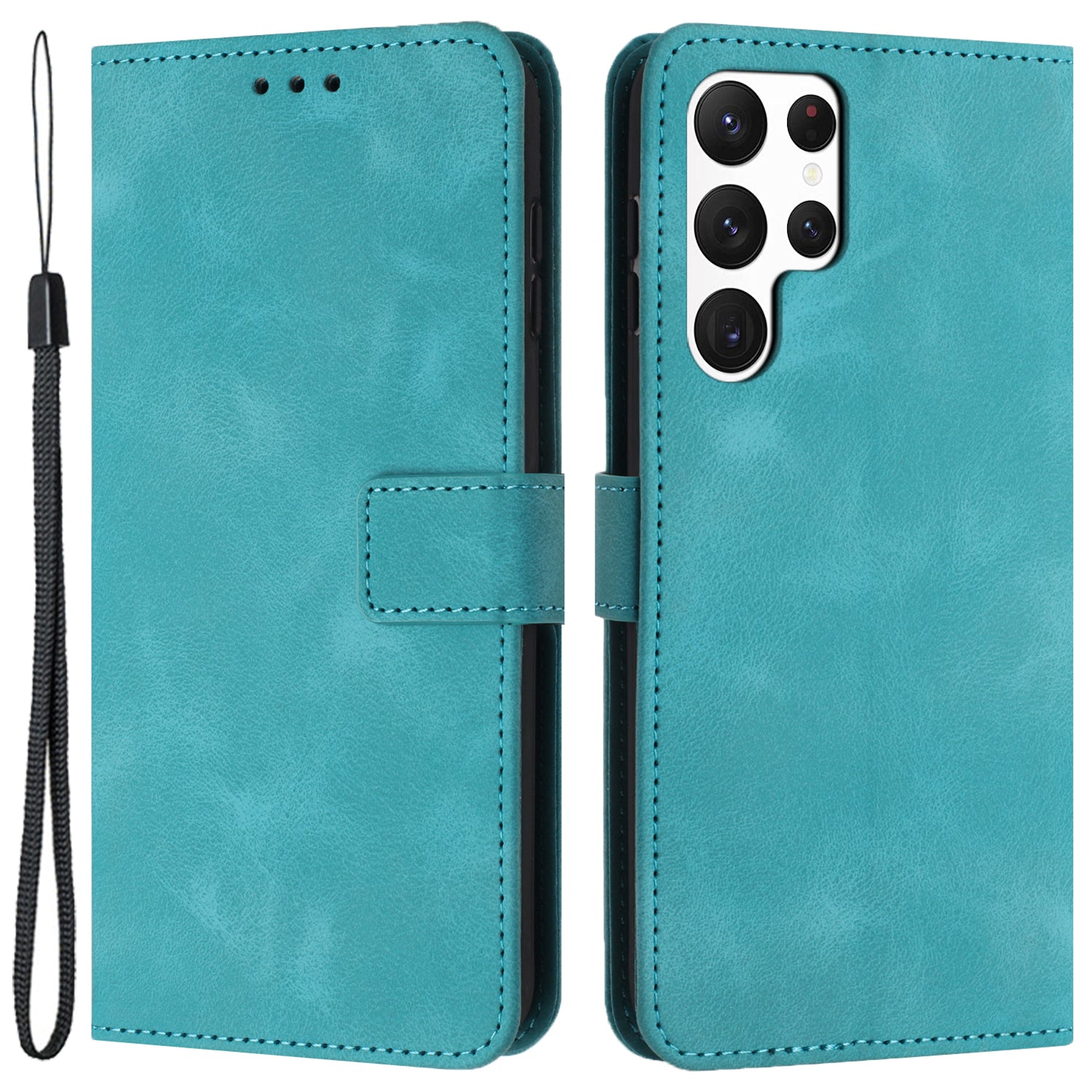 For Samsung Galaxy S23 Ultra Case Wallet PU Leather Skin Touch Feeling Phone Cover