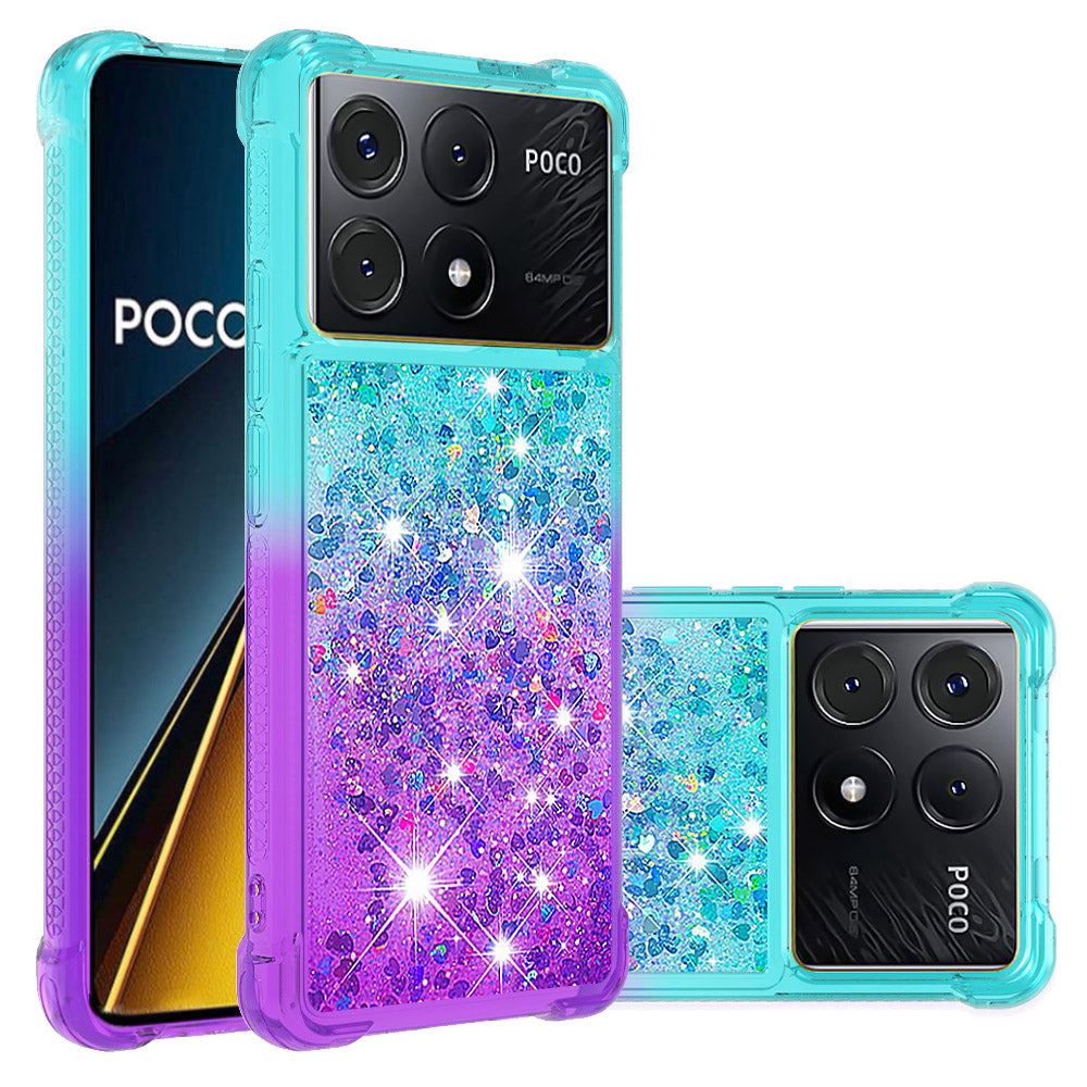 YB Quicksand Series-3 for Xiaomi Poco X6 Pro 5G / Redmi K70E 5G TPU Case Gradient Phone Cover