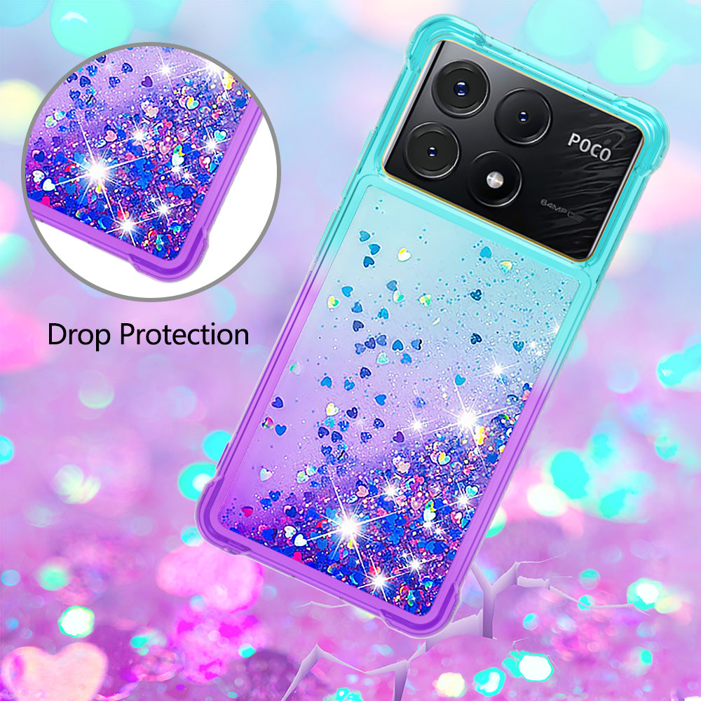 YB Quicksand Series-3 for Xiaomi Poco X6 Pro 5G / Redmi K70E 5G TPU Case Gradient Phone Cover