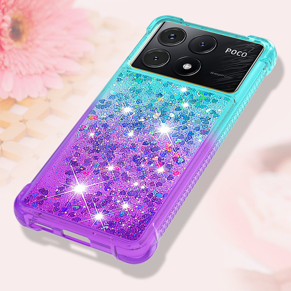 YB Quicksand Series-3 for Xiaomi Poco X6 Pro 5G / Redmi K70E 5G TPU Case Gradient Phone Cover