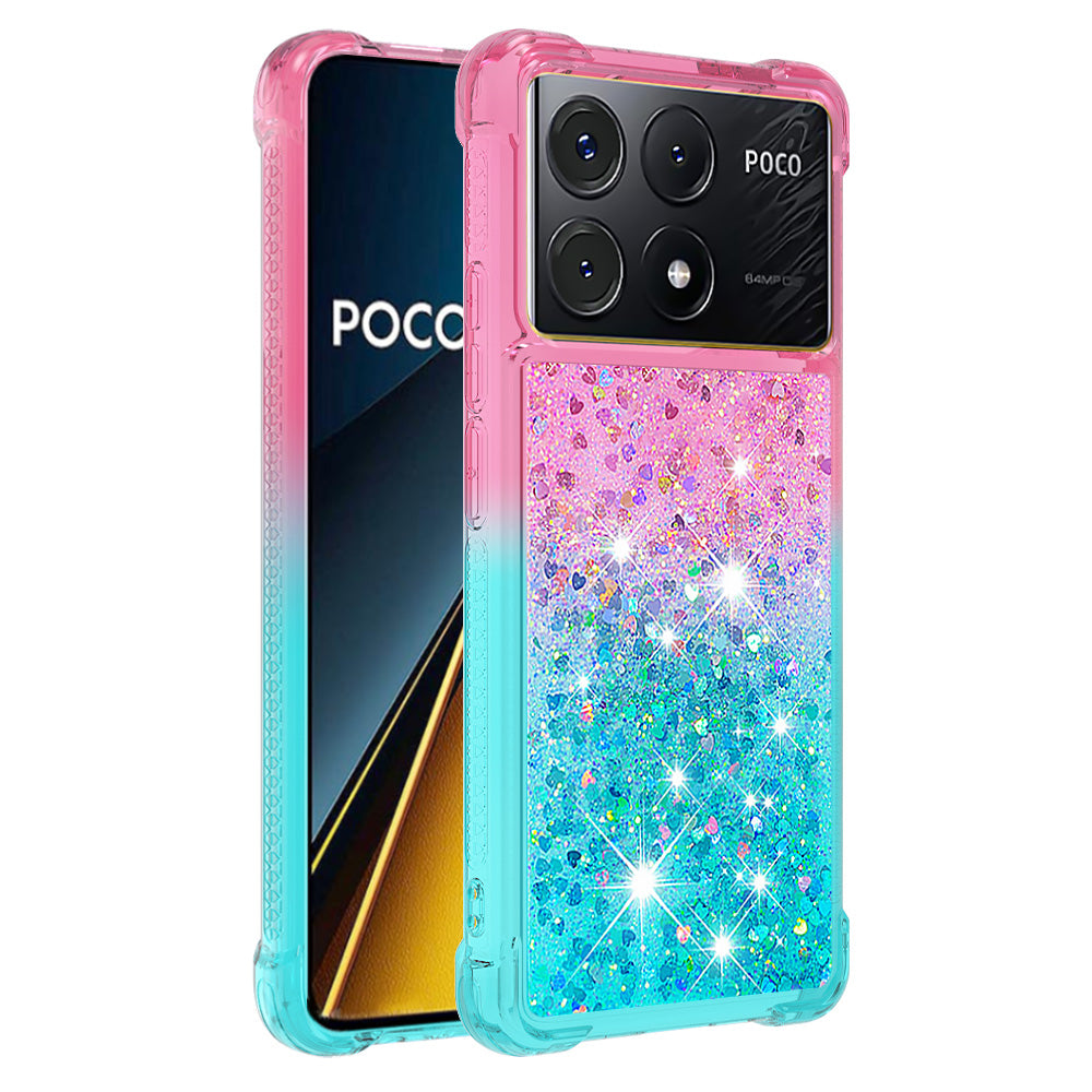 YB Quicksand Series-3 for Xiaomi Poco X6 Pro 5G / Redmi K70E 5G TPU Case Gradient Phone Cover