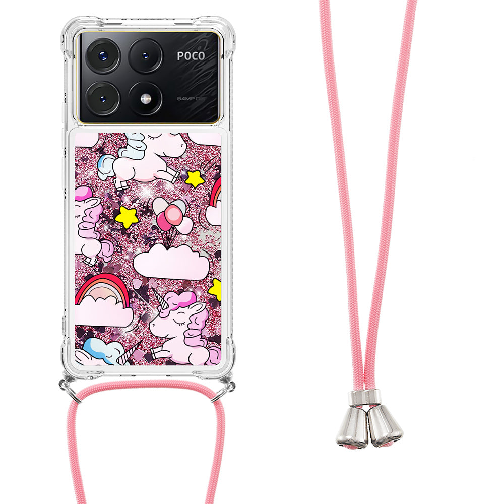 YB Quicksand Series-5 for Xiaomi Poco X6 Pro 5G / Redmi K70E 5G TPU Phone Case Pattern Printing