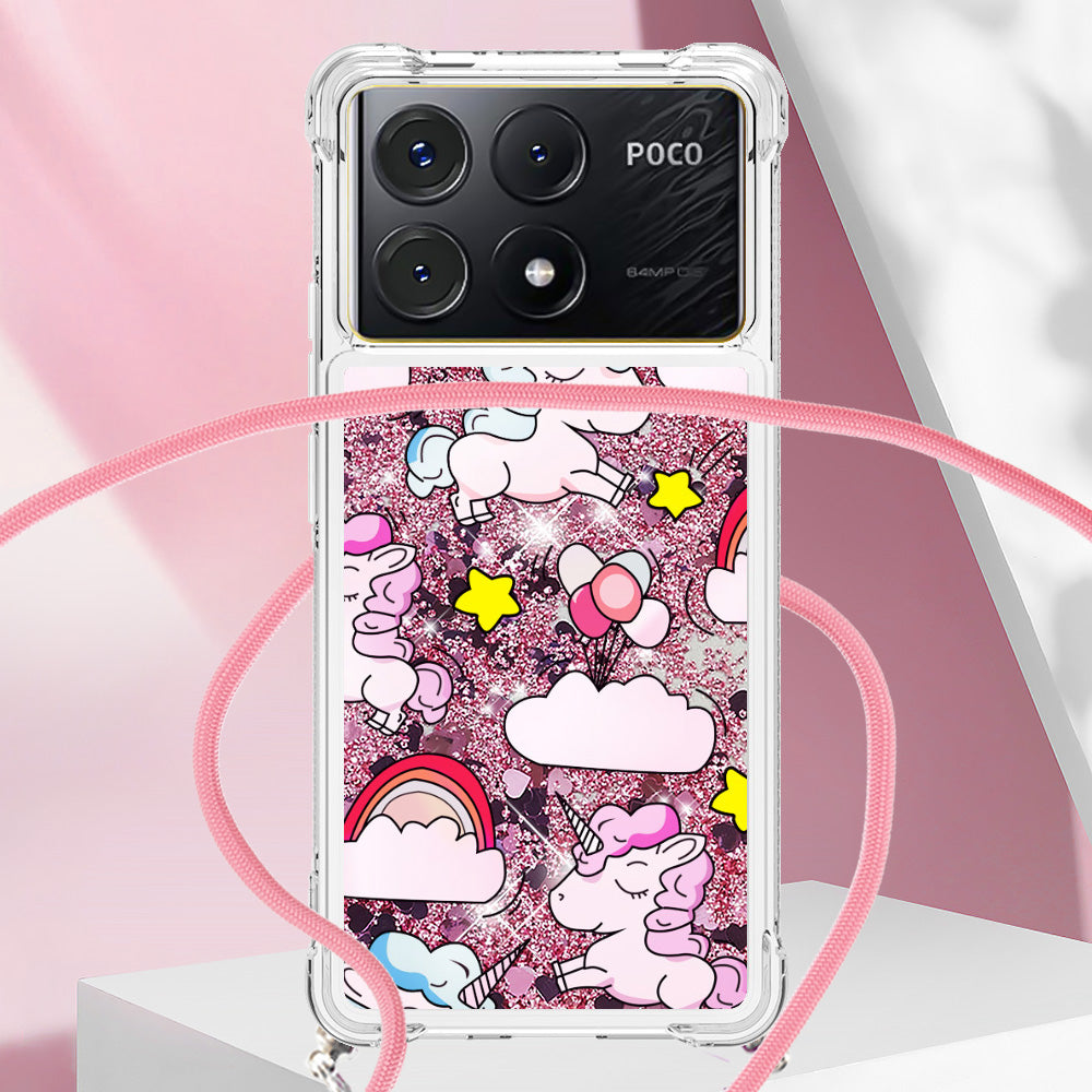 YB Quicksand Series-5 for Xiaomi Poco X6 Pro 5G / Redmi K70E 5G TPU Phone Case Pattern Printing
