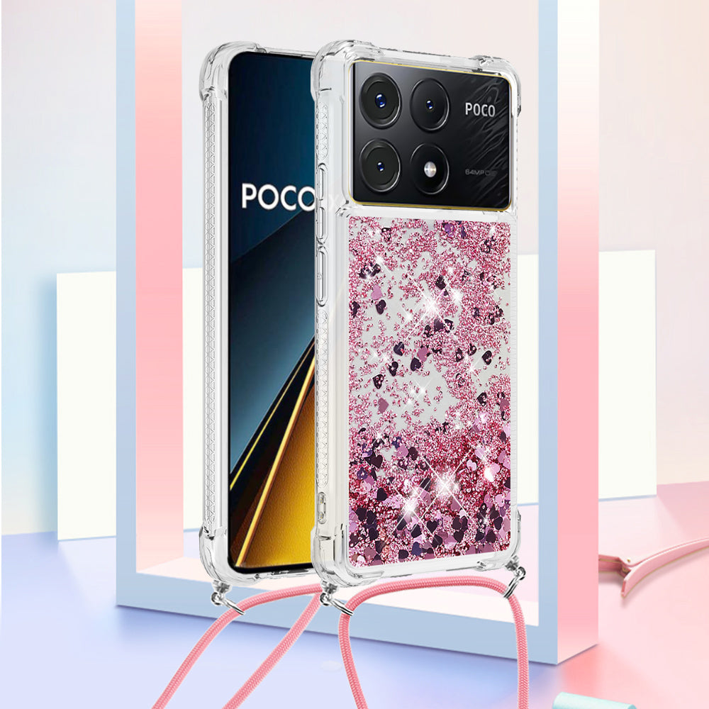 YB Quicksand Series-4 For Xiaomi Poco X6 Pro 5G / Redmi K70E 5G Case Anti-dop Phone TPU Cover