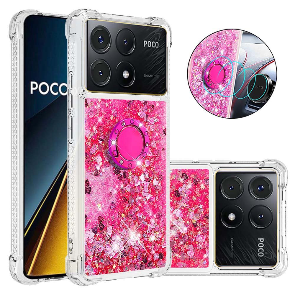 YB Quicksand Series-7 For Xiaomi Poco X6 Pro 5G / Redmi K70E 5G Case Kickstand TPU Phone Cover