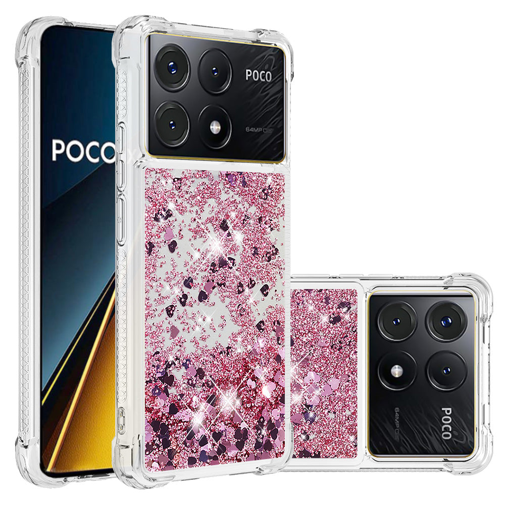 YB Quicksand Series-1 For Xiaomi Poco X6 Pro 5G / Redmi K70E 5G TPU Case Quicksand Phone Back Cover