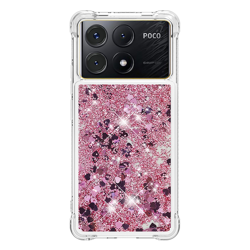 YB Quicksand Series-1 For Xiaomi Poco X6 Pro 5G / Redmi K70E 5G TPU Case Quicksand Phone Back Cover
