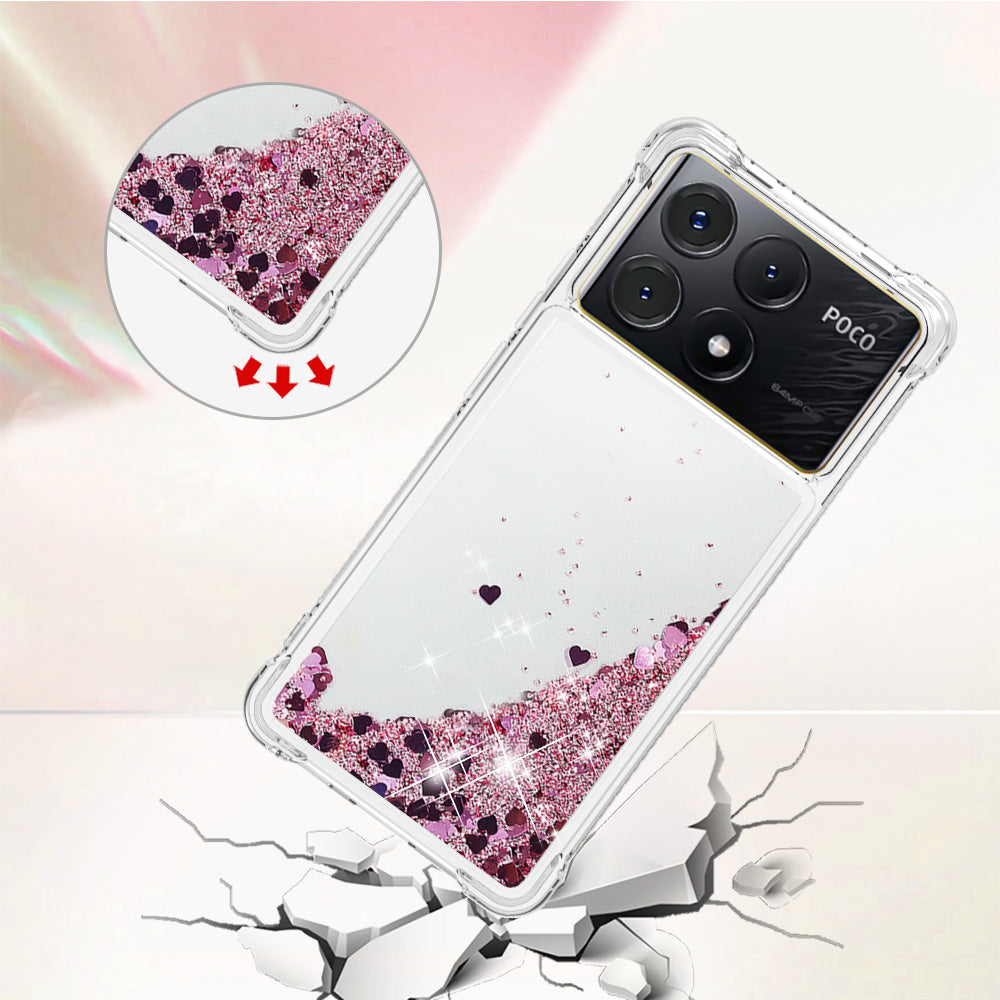 YB Quicksand Series-1 For Xiaomi Poco X6 Pro 5G / Redmi K70E 5G TPU Case Quicksand Phone Back Cover