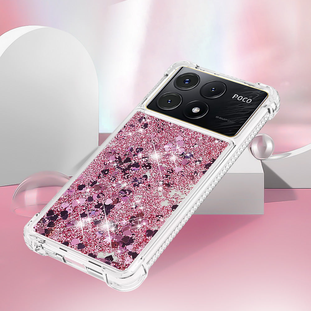 YB Quicksand Series-1 For Xiaomi Poco X6 Pro 5G / Redmi K70E 5G TPU Case Quicksand Phone Back Cover