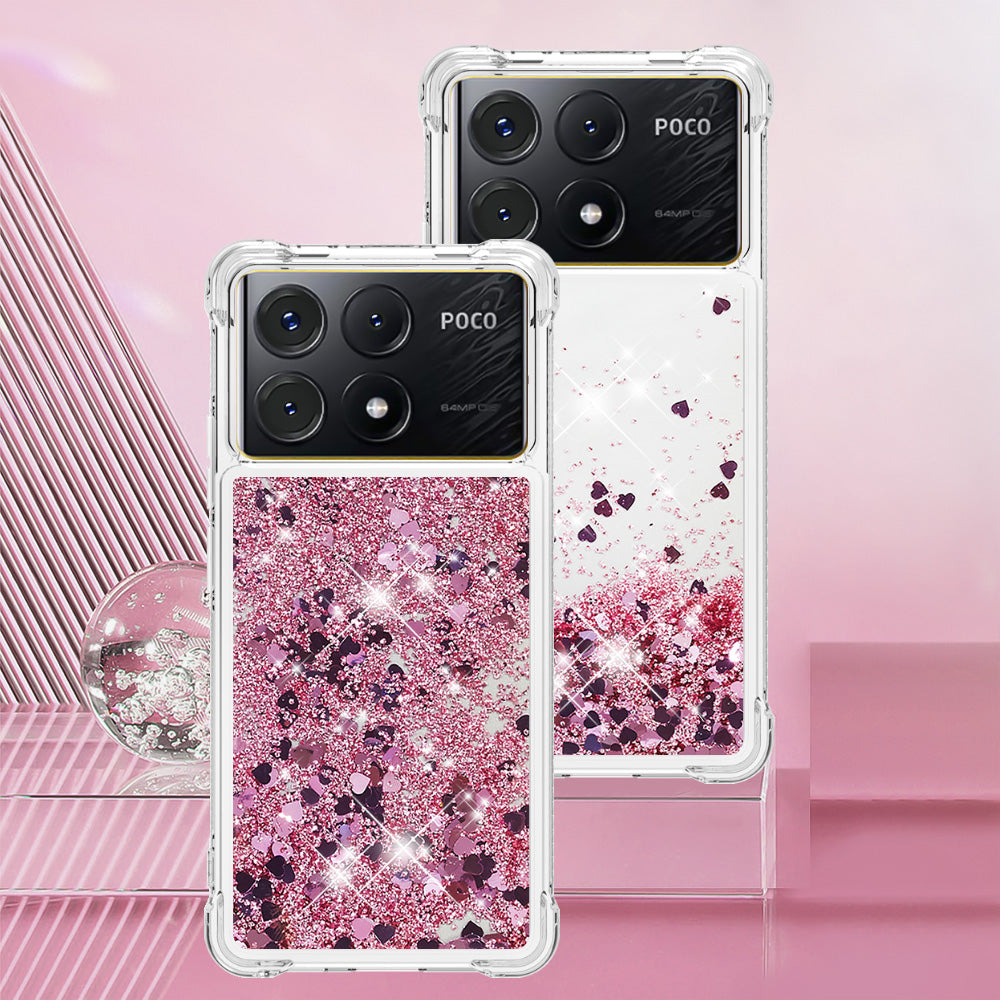 YB Quicksand Series-1 For Xiaomi Poco X6 Pro 5G / Redmi K70E 5G TPU Case Quicksand Phone Back Cover