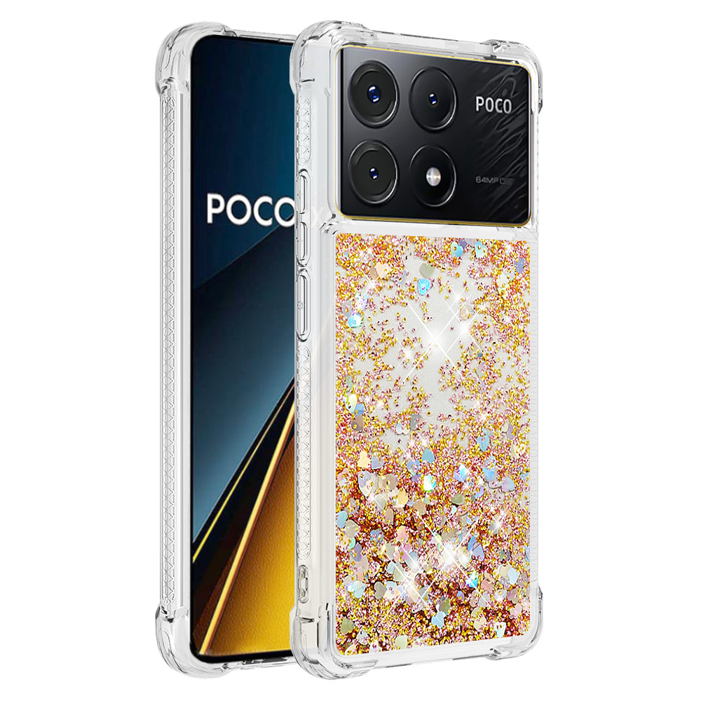 YB Quicksand Series-1 For Xiaomi Poco X6 Pro 5G / Redmi K70E 5G TPU Case Quicksand Phone Back Cover