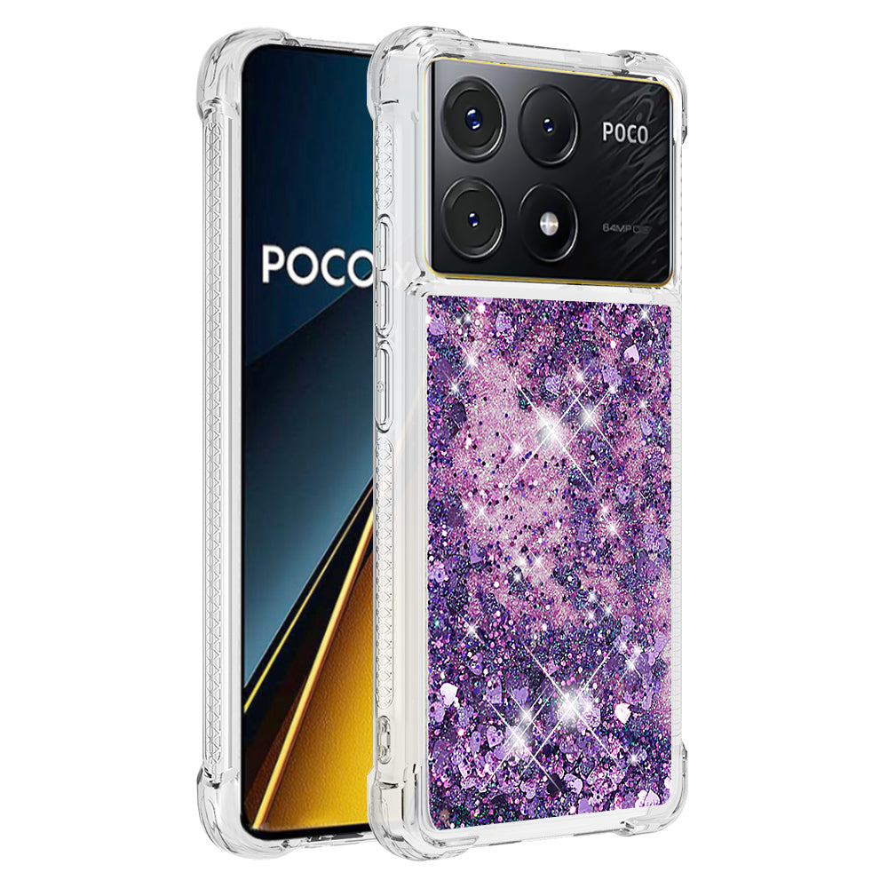 YB Quicksand Series-1 For Xiaomi Poco X6 Pro 5G / Redmi K70E 5G TPU Case Quicksand Phone Back Cover