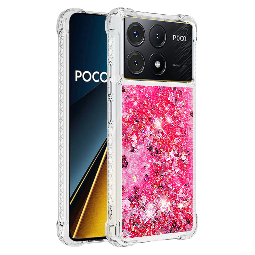 YB Quicksand Series-1 For Xiaomi Poco X6 Pro 5G / Redmi K70E 5G TPU Case Quicksand Phone Back Cover