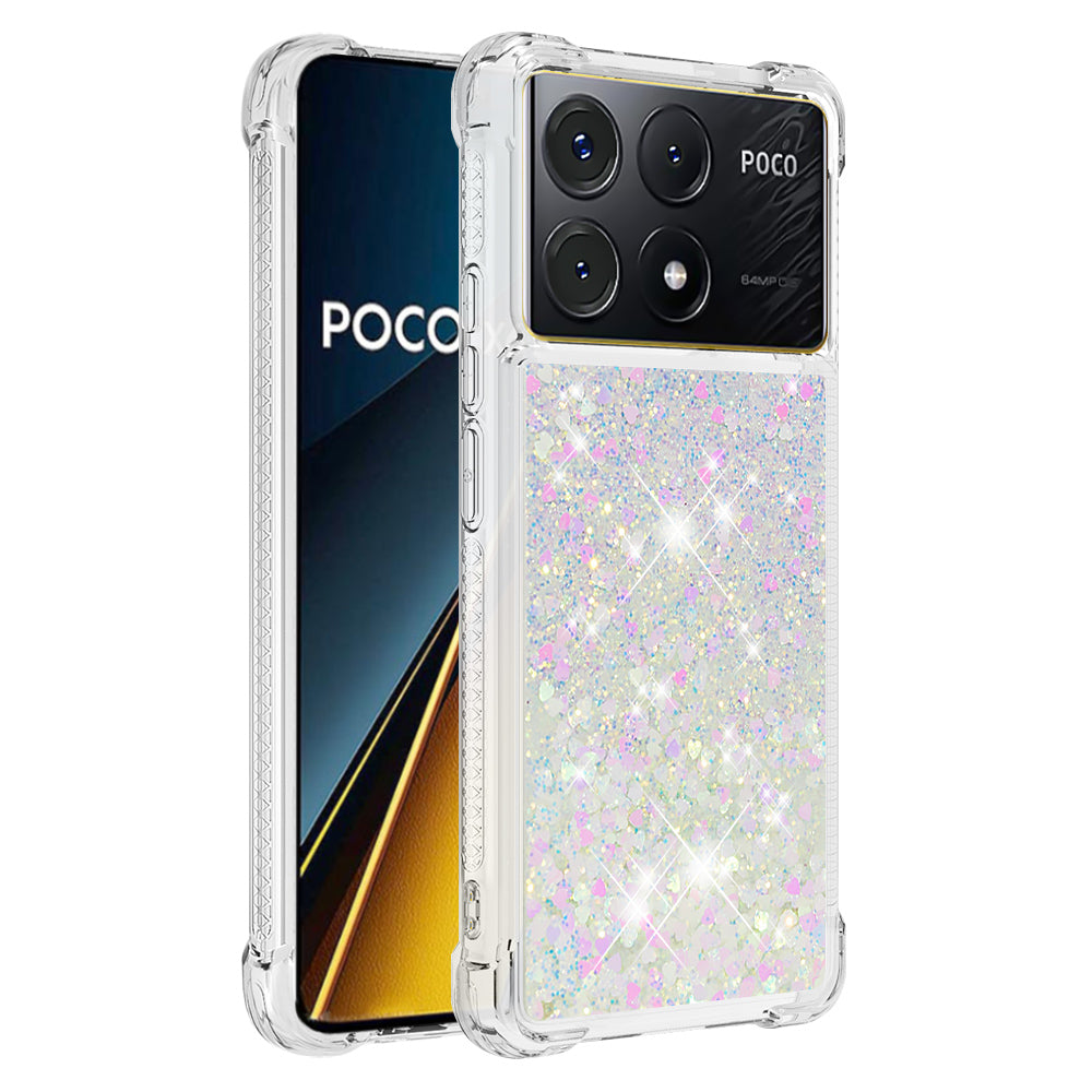 YB Quicksand Series-1 For Xiaomi Poco X6 Pro 5G / Redmi K70E 5G TPU Case Quicksand Phone Back Cover