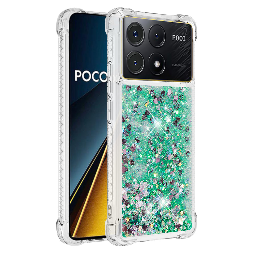 YB Quicksand Series-1 For Xiaomi Poco X6 Pro 5G / Redmi K70E 5G TPU Case Quicksand Phone Back Cover
