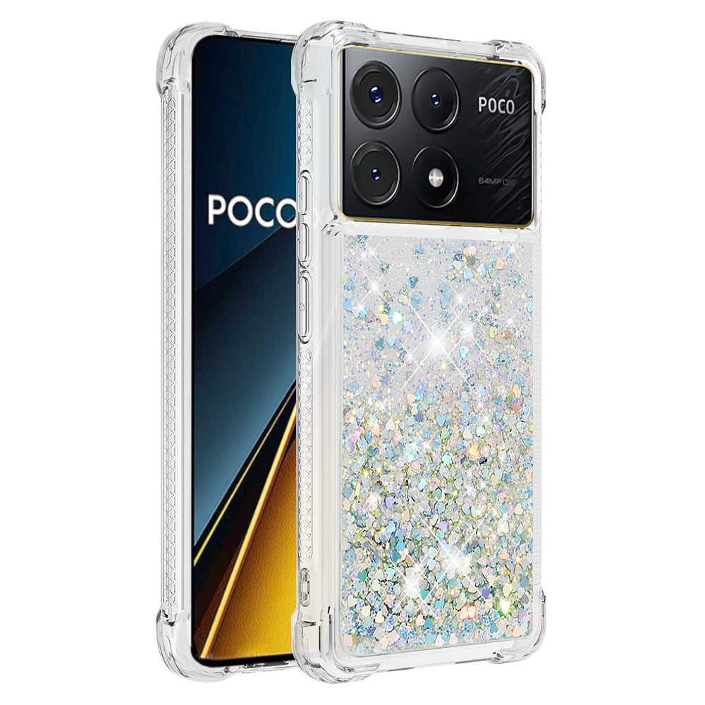 YB Quicksand Series-1 For Xiaomi Poco X6 Pro 5G / Redmi K70E 5G TPU Case Quicksand Phone Back Cover