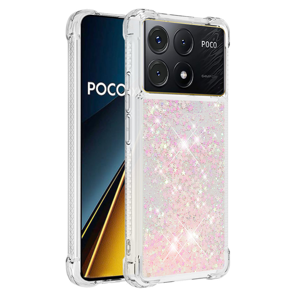 YB Quicksand Series-1 For Xiaomi Poco X6 Pro 5G / Redmi K70E 5G TPU Case Quicksand Phone Back Cover