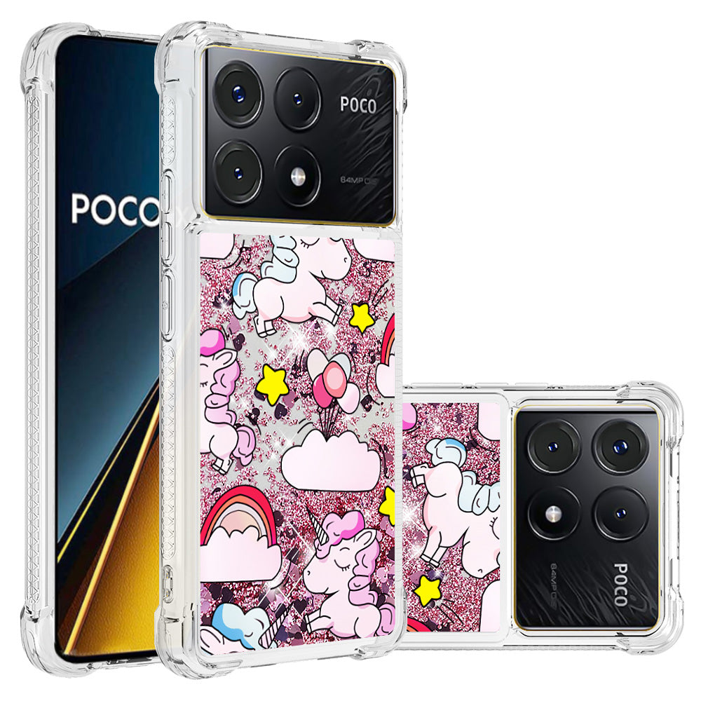 YB Quicksand Series-2 For Xiaomi Poco X6 Pro 5G / Redmi K70E 5G Case Pattern Printing TPU Cover