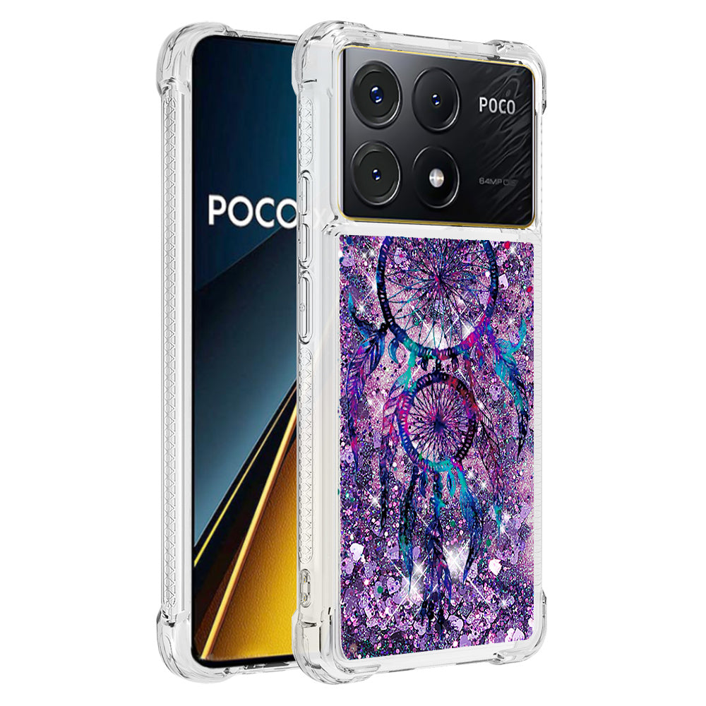 YB Quicksand Series-2 For Xiaomi Poco X6 Pro 5G / Redmi K70E 5G Case Pattern Printing TPU Cover