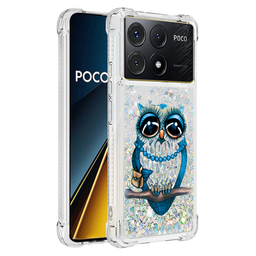 YB Quicksand Series-2 For Xiaomi Poco X6 Pro 5G / Redmi K70E 5G Case Pattern Printing TPU Cover