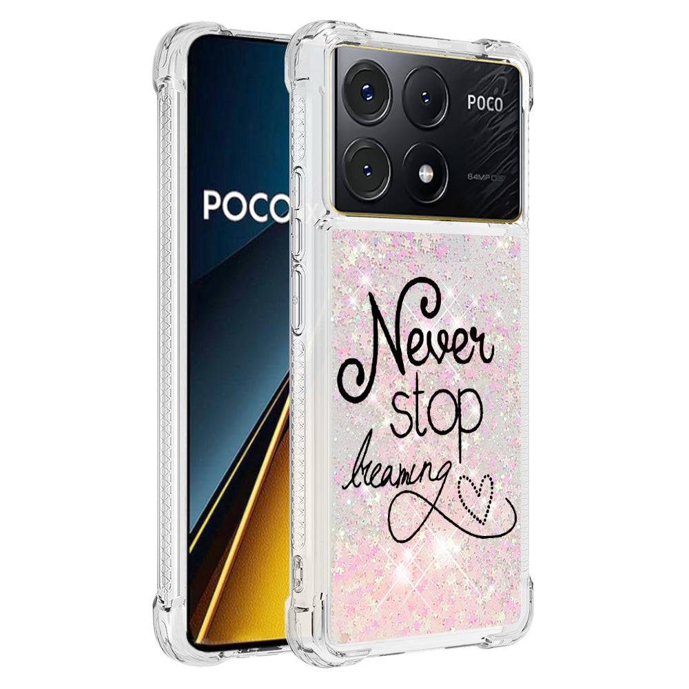 YB Quicksand Series-2 For Xiaomi Poco X6 Pro 5G / Redmi K70E 5G Case Pattern Printing TPU Cover