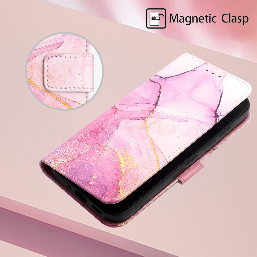 YB Pattern Printing Leather Series-5 For Xiaomi Redmi Note 13 Pro+ 5G Wallet Phone Case with Hand Strap