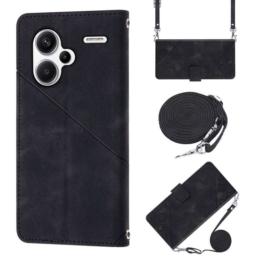 PT005 YB Imprinting Series-7 for Xiaomi Redmi Note 13 Pro+ 5G Case PU Leather Skin-touch Phone Cover