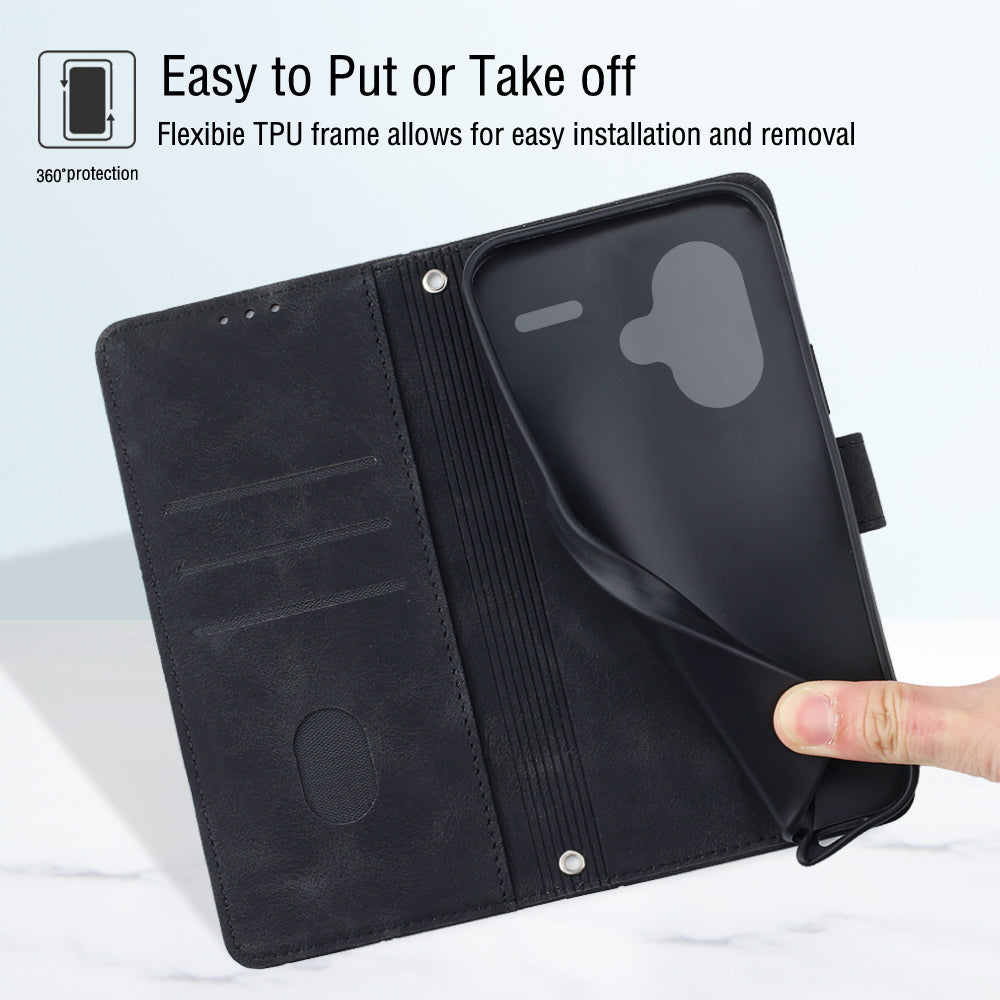 PT005 YB Imprinting Series-7 for Xiaomi Redmi Note 13 Pro+ 5G Case PU Leather Skin-touch Phone Cover