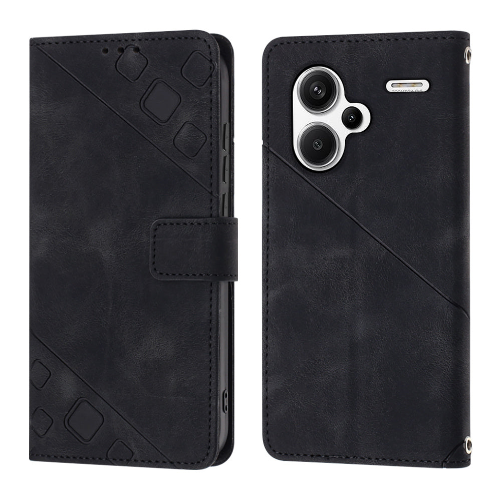 PT005 YB Imprinting Series-7 for Xiaomi Redmi Note 13 Pro+ 5G Case PU Leather Skin-touch Phone Cover