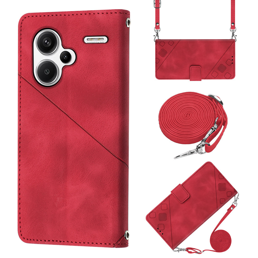 PT005 YB Imprinting Series-7 for Xiaomi Redmi Note 13 Pro+ 5G Case PU Leather Skin-touch Phone Cover