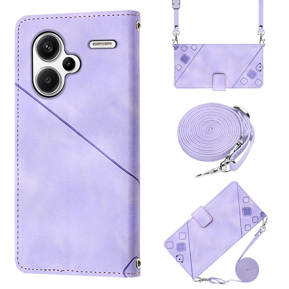 PT005 YB Imprinting Series-7 for Xiaomi Redmi Note 13 Pro+ 5G Case PU Leather Skin-touch Phone Cover