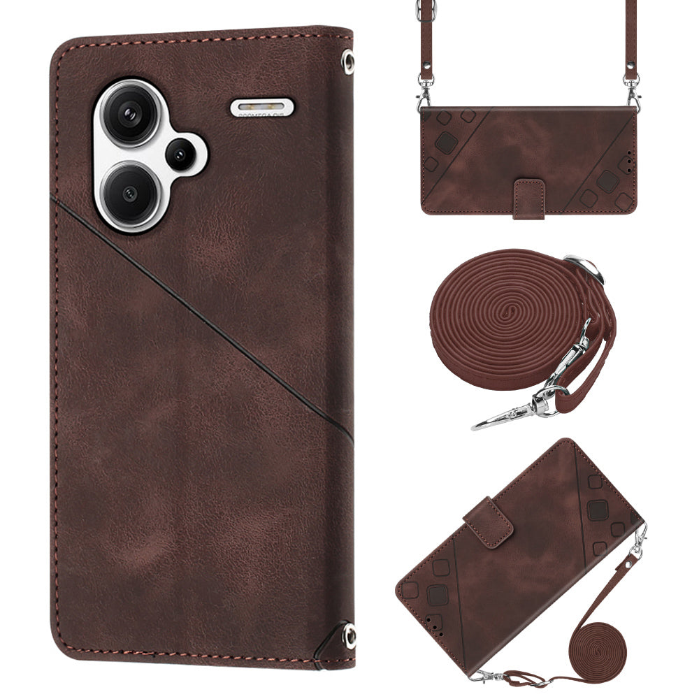 PT005 YB Imprinting Series-7 for Xiaomi Redmi Note 13 Pro+ 5G Case PU Leather Skin-touch Phone Cover