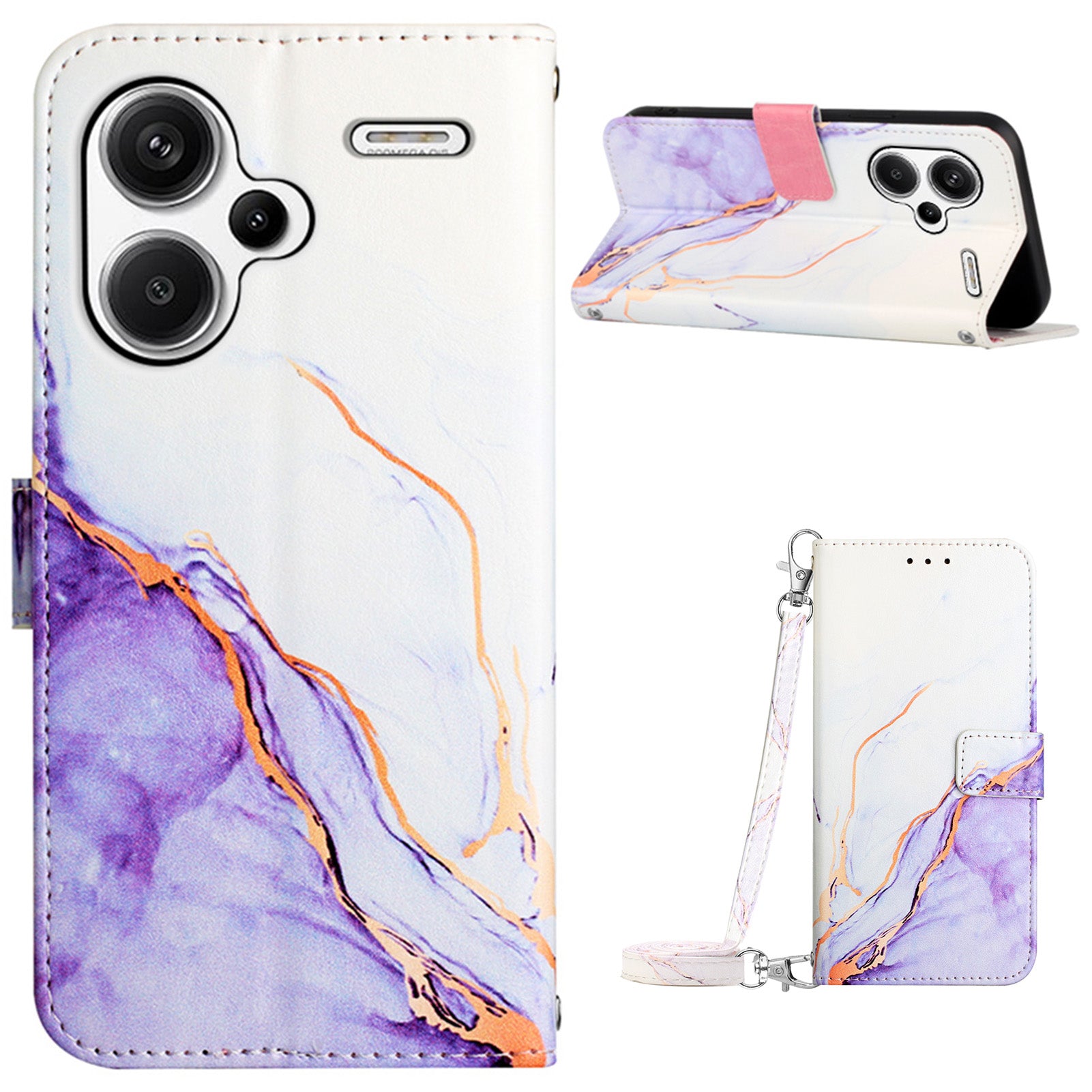 YB Pattern Printing Leather Series-6 For Xiaomi Redmi Note 13 Pro+ 5G Wallet Case Crossbody Phone Cover