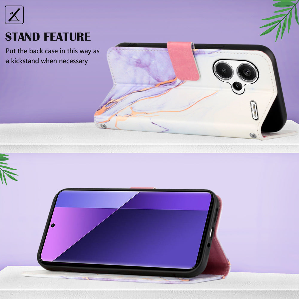 YB Pattern Printing Leather Series-6 For Xiaomi Redmi Note 13 Pro+ 5G Wallet Case Crossbody Phone Cover