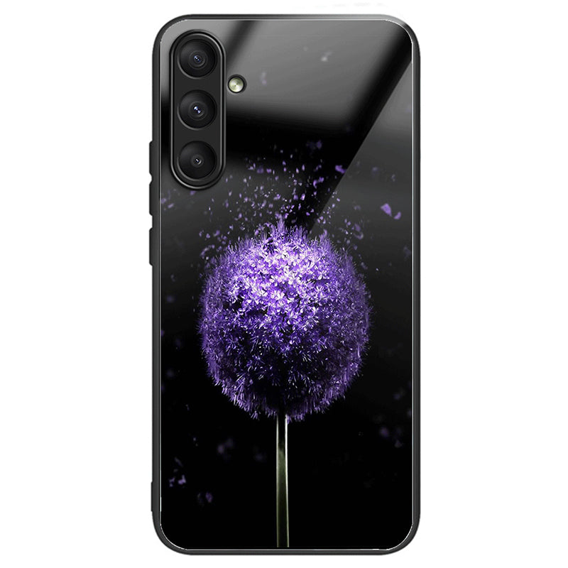 For Samsung Galaxy A25 5G (Global) (161.0 x 76.5 x 8.3mm) Pattern Printing Phone Case Tempered Glass+TPU+PC Cover