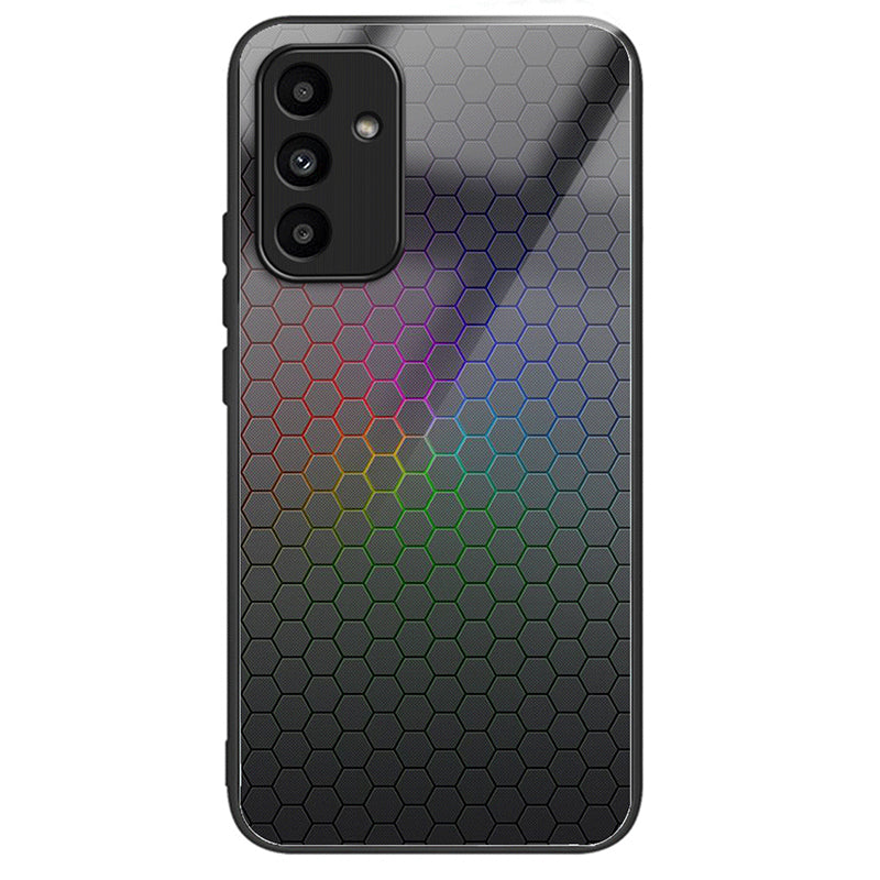 For Samsung Galaxy A15 4G / 5G Case Pattern Printing Tempered Glass+TPU+PC Anti-scratch Phone Cover